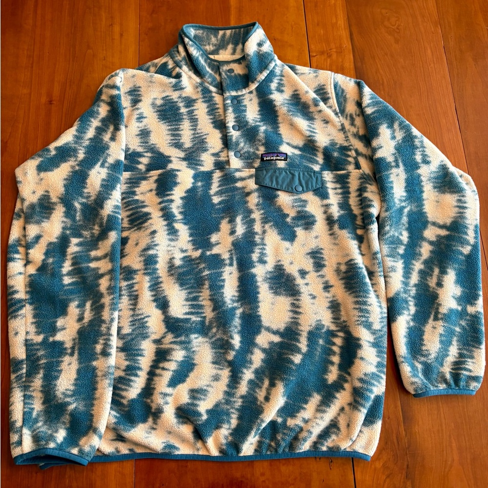PATAGONIA LIGHTWEIGHT SYNCHILLA SNAP-T FLEECE PULLOVER WOMEN'S XL Wavy Blue